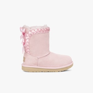 Ugg Classic Short II Braided Kids Classic Boots Pink (6075XMYRO)